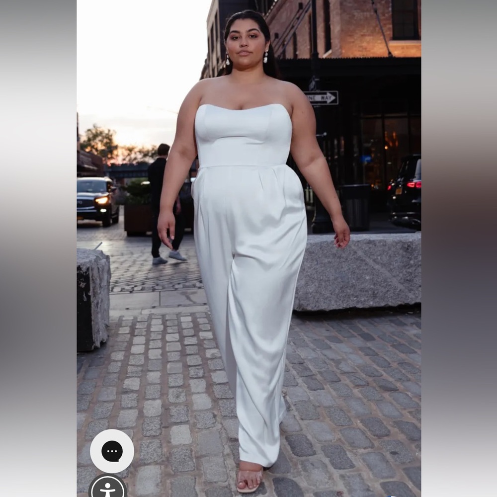 Jenny Yoo Anika White Jumpsuit - NWT